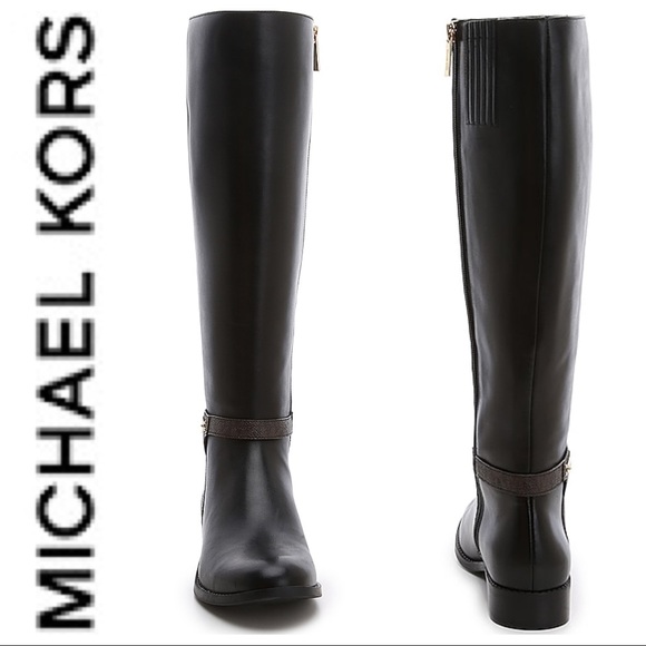 MICHAEL KORS Finley Black Riding Boot Sz 7 perfect condition - Picture 2 of 5